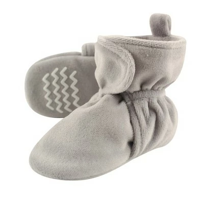 Hudson Baby Baby and Toddler Cozy Velour Booties, Heather Gray 3 Hudson Baby Baby and Toddler Cozy Velour Booties, Heather Gray