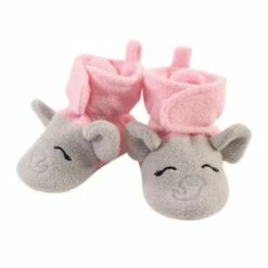 Hudson Baby Infant and Toddler Girl Cozy Fleece Booties, Pink Gray Elephant -Kids' Shoes Official Shop unnamed file 3837