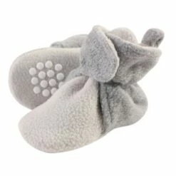 Luvable Friends Baby and Toddler Cozy Fleece Booties, Neutral Gray Light Gray -Kids' Shoes Official Shop unnamed file 3845