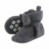 Little Treasure Baby and Toddler Cozy Fleece Booties, Heather Charcoal