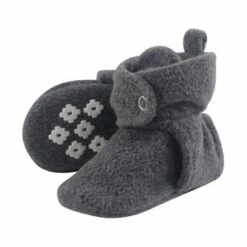 Little Treasure Baby and Toddler Cozy Fleece Booties, Heather Charcoal -Kids' Shoes Official Shop unnamed file 3871