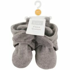 Hudson Baby Baby and Toddler Cozy Fleece Booties, Heather Gray