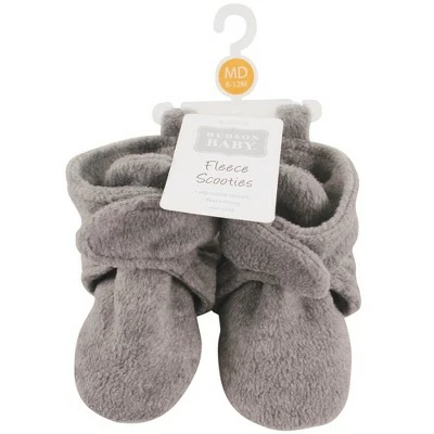 Hudson Baby Baby and Toddler Cozy Fleece Booties, Heather Gray 3 Hudson Baby Baby and Toddler Cozy Fleece Booties, Heather Gray