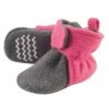 Hudson Baby Infant and Toddler Girl Cozy Fleece Booties, Dk Pink Heather Charcoal 1 Hudson Baby Infant and Toddler Girl Cozy Fleece Booties, Dk Pink Heather Charcoal -Kids' Shoes Official Shop unnamed file 3892