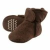 Hudson Baby Baby and Toddler Cozy Fleece Booties, Brown