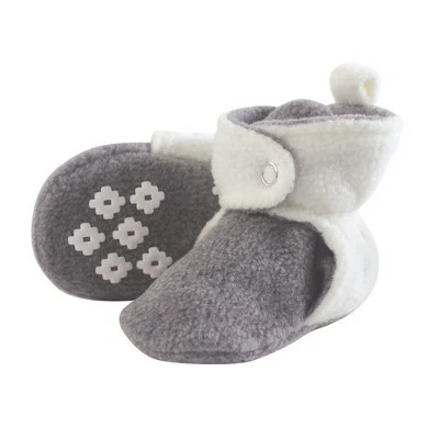 Little Treasure Baby and Toddler Cozy Fleece Booties, Heather Gray Cream 3 Little Treasure Baby and Toddler Cozy Fleece Booties, Heather Gray Cream
