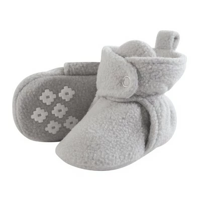 Little Treasure Baby and Toddler Cozy Fleece Booties, Light Gray 6 Little Treasure Baby and Toddler Cozy Fleece Booties, Light Gray - Image 4
