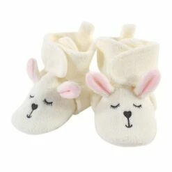 Hudson Baby Infant and Toddler Girl Cozy Fleece Booties, Modern Bunny