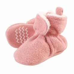 Hudson Baby Infant and Toddler Girl Cozy Fleece and Sherpa Booties, Strawberry Pink -Kids' Shoes Official Shop unnamed file 3970