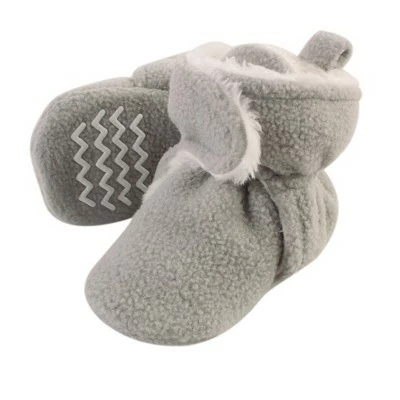 Hudson Baby Baby and Toddler Cozy Fleece and Sherpa Booties, Neutral Gray 3 Hudson Baby Baby and Toddler Cozy Fleece and Sherpa Booties, Neutral Gray