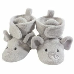 Hudson Baby Baby and Toddler Cozy Fleece Booties, Neutral Elephant -Kids' Shoes Official Shop unnamed file 4008