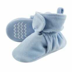 Hudson Baby Infant and Toddler Boy Cozy Velour Booties, Light Blue -Kids' Shoes Official Shop unnamed file 4030