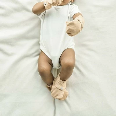 Goumikids Baby 2pk Organic Cotton Bamboo Sandstone + Coastal Boots - 0-3M 4 Goumikids Baby 2pk Organic Cotton Bamboo Sandstone + Coastal Boots - 0-3M - Image 2