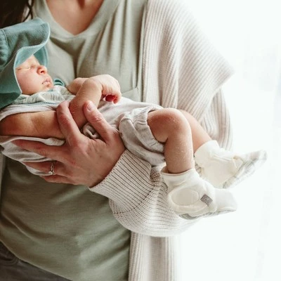 Goumikids Baby 2pk Organic Cotton Bamboo Sandstone + Coastal Boots - 0-3M 6 Goumikids Baby 2pk Organic Cotton Bamboo Sandstone + Coastal Boots - 0-3M - Image 4