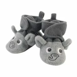 Hudson Baby Baby and Toddler Cozy Fleece Booties, Heather Gray Elephant -Kids' Shoes Official Shop unnamed file 4054