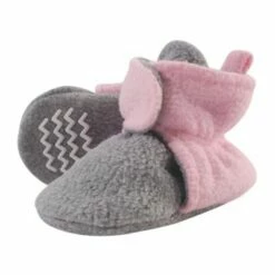 Hudson Baby Infant and Toddler Girl Cozy Fleece Booties, Light Pink Heather Gray -Kids' Shoes Official Shop unnamed file 4112