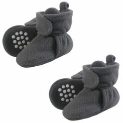 Luvable Friends Unisex Baby Cozy Fleece Booties, Charcoal 2-Piece 9 Luvable Friends Unisex Baby Cozy Fleece Booties, Charcoal 2-Piece -Kids' Shoes Official Shop unnamed file 4118