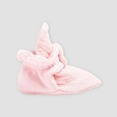 Burt's Bees Baby® Girls' Quilted Booties - Light Pink 4 Burt's Bees Baby® Girls' Quilted Booties - Light Pink - Image 2