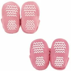 Hudson Baby Infant Girl Animal Fleece Booties 2-Pack, Pink Owl Fox -Kids' Shoes Official Shop unnamed file 4155