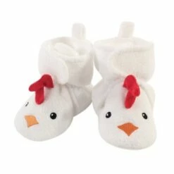 Hudson Baby Baby and Toddler Cozy Fleece Booties, Chicken