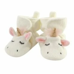 Hudson Baby Infant and Toddler Girl Cozy Fleece Booties, Modern Unicorn -Kids' Shoes Official Shop unnamed file 4201