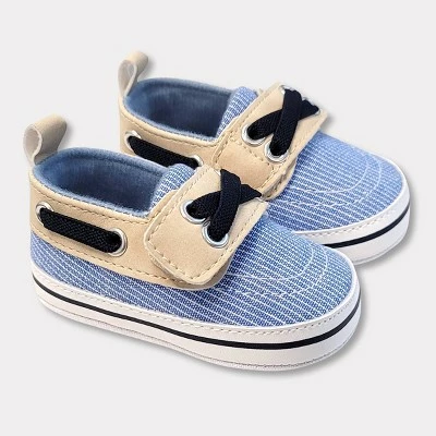 Baby Boy's Chambray Boat Shoes - Cat & Jack™ Blue 3 Baby Boy's Chambray Boat Shoes - Cat & Jack™ Blue