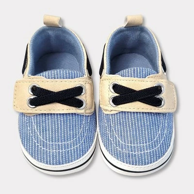 Baby Boy's Chambray Boat Shoes - Cat & Jack™ Blue 9 Baby Boy's Chambray Boat Shoes - Cat & Jack™ Blue - Image 7