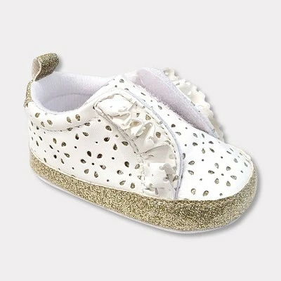 Baby Girls' Eyelet Shoes - Cat & Jack™ White 5 Baby Girls' Eyelet Shoes - Cat & Jack™ White - Image 3