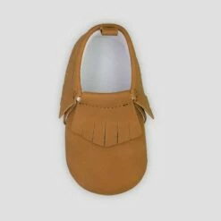 Baby Girls' Moccasin Crib Shoes - Cat & Jack™ Gray