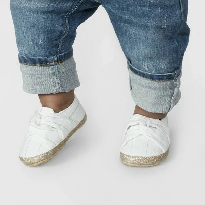 Baby Girls' Bow Slip On Shoes - Cat & Jack™ White 3 Baby Girls' Bow Slip On Shoes - Cat & Jack™ White