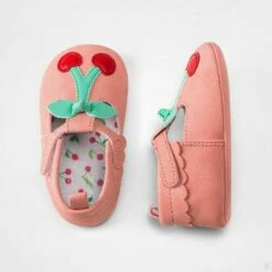 Baby Girl's Cherry Print Mary Jane Flats - Cat & Jack™ Pink -Kids' Shoes Official Shop unnamed file 4495