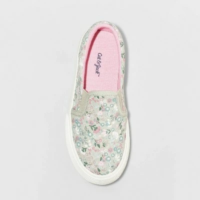 Girls' Sariah Slip-On Apparel Sneakers - Cat & Jack™ Purple/shapes 4 Girls' Sariah Slip-On Apparel Sneakers - Cat & Jack™ Purple/shapes - Image 2