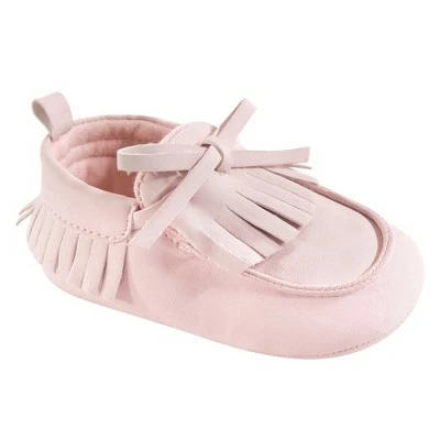 Hudson Baby Infant Girl Moccasin Shoes, Light Pink 4 Hudson Baby Infant Girl Moccasin Shoes, Light Pink - Image 3