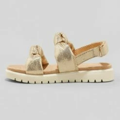 Toddler Girls' Cate Footbed Sandals - Cat & Jack™ Gold