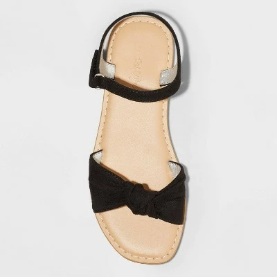 Girls' Lydia Ankle Strap Sandals - Cat & Jack™ Gold 4 Girls' Lydia Ankle Strap Sandals - Cat & Jack™ Gold - Image 2