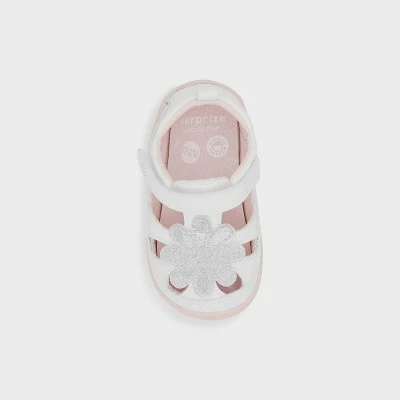 Baby Girls' Surprize by Stride Rite Flower Sandals - White 4 Baby Girls' Surprize by Stride Rite Flower Sandals - White - Image 2