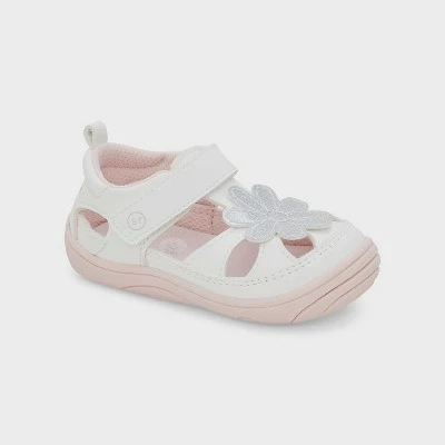 Baby Girls' Surprize by Stride Rite Flower Sandals - White 6 Baby Girls' Surprize by Stride Rite Flower Sandals - White - Image 4