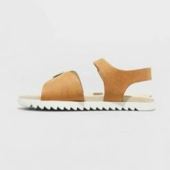 Toddler Girls' Shaelyn Footbed Sandals - Cat & Jack™ Cognac