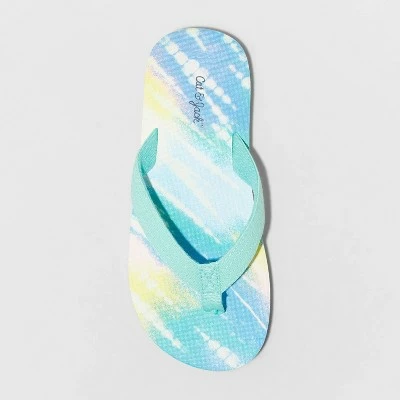 Girls' Ava Slip-On Thong Sandals - Cat & Jack™ Coral 4 Girls' Ava Slip-On Thong Sandals - Cat & Jack™ Coral - Image 2