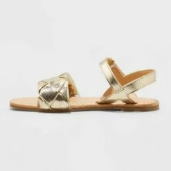 Girls' Julia Metallic Ankle Strap Sandals - Cat & Jack™ Gold
