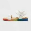 Girls' Maya Rainbow Print Footbed Sandals - Cat & Jack⢠White 2 Girls' Maya Rainbow Print Footbed Sandals - Cat & Jack⢠White -Kids' Shoes Official Shop unnamed file 4662