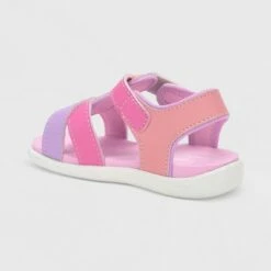 Toddler See Kai Run Basics Shayna T-Strap Gladiator Sandals Coral Pink