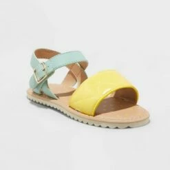 Toddler Girls' Delilah Fruit Print Footbed Sandals - Cat & Jack™ Lemon Yellow -Kids' Shoes Official Shop unnamed file 4793