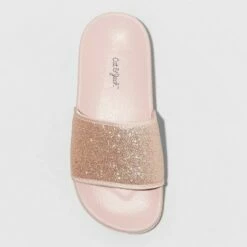 Girls' Anna Glitter Slide Sandals - Cat & Jack™ Pink 10 Girls' Anna Glitter Slide Sandals - Cat & Jack™ Pink -Kids' Shoes Official Shop unnamed file 4910