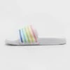 Girls' Shane Rainbow Print Slip-On Footbed Sandals - Cat & Jack™ White