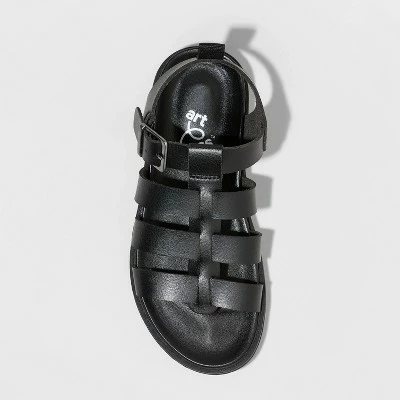 Girls' Farren Footbed Sandals - art class™ Black 4 Girls' Farren Footbed Sandals - art class™ Black - Image 2