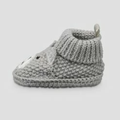 Just One You Made By Carter's Baby Boys' Knitted Bear Slippers - Just One You® made by carter's Gray Newborn