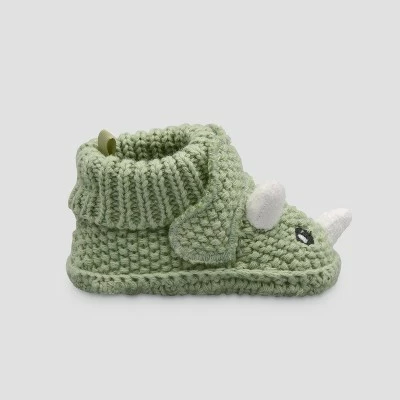 Just One You Made By Carter's Baby Boys' Dino Knitted Slippers - Just One You® made by carter's 0-3M 4 Just One You Made By Carter's Baby Boys' Dino Knitted Slippers - Just One You® made by carter's 0-3M - Image 2