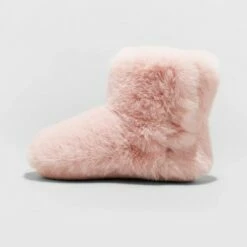 Toddler Girls' Dallas Fur Bootie Slippers - Cat & Jack⢠Blue