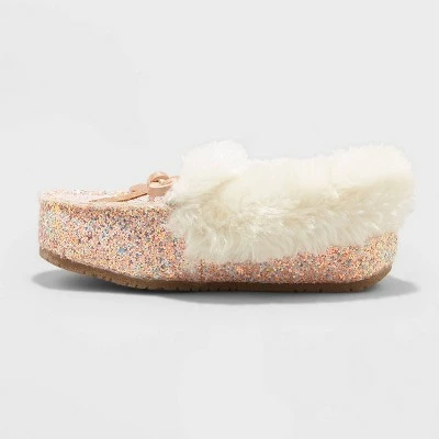 Toddler Girls' Medora Moccasin Slippers - Cat & Jack™ Pink 3 Toddler Girls' Medora Moccasin Slippers - Cat & Jack™ Pink